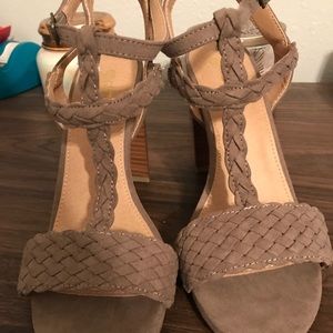 Chunky heel shoes worn one time